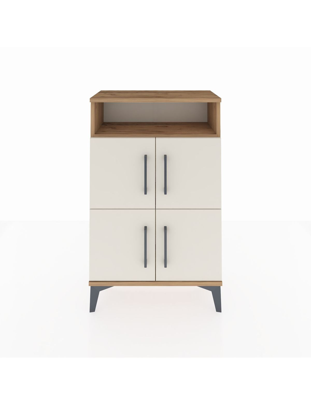 Arges Komodin Tek Raflı 4 Kapaklı 60x30x96 - S14M022V7A