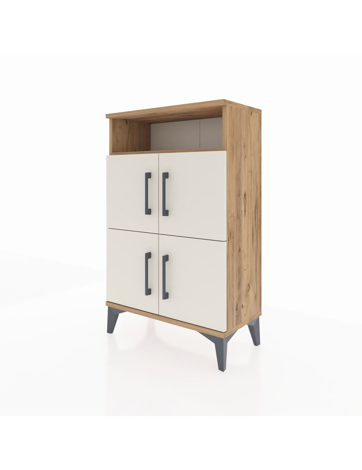 Arges Komodin Tek Raflı 4 Kapaklı 60x30x96 - S14M022V7A