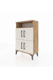 Arges Komodin Tek Raflı 4 Kapaklı 60x30x96 - S14M022V7A
