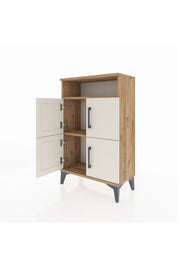 Arges Komodin Tek Raflı 4 Kapaklı 60x30x96 - S14M022V7A