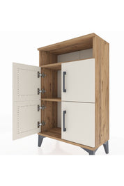 Arges Komodin Tek Raflı 4 Kapaklı 60x30x96 - S14M022V7A