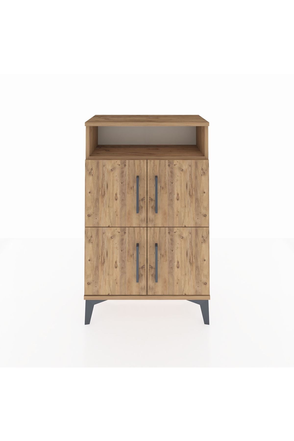 Arges Komodin Tek Raflı 4 Kapaklı 60x30x96 - S14M022V9A