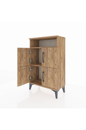 Arges Komodin Tek Raflı 4 Kapaklı 60x30x96 - S14M022V9A