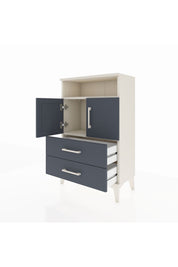 Arges Komodin 2 Raflı 2 Çekmeceli 2 Kapaklı 60x30x96 - S14M023V2A