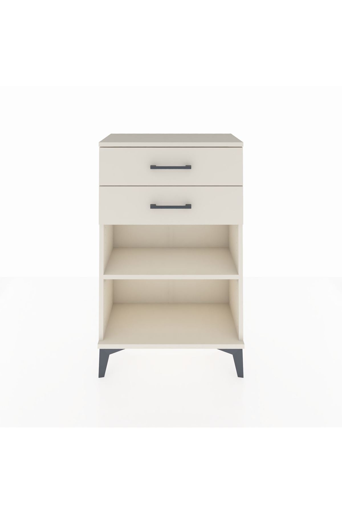 Arges Komodin Tek Raflı 2 Çekmeceli 60x30x96 - S14M003V1A