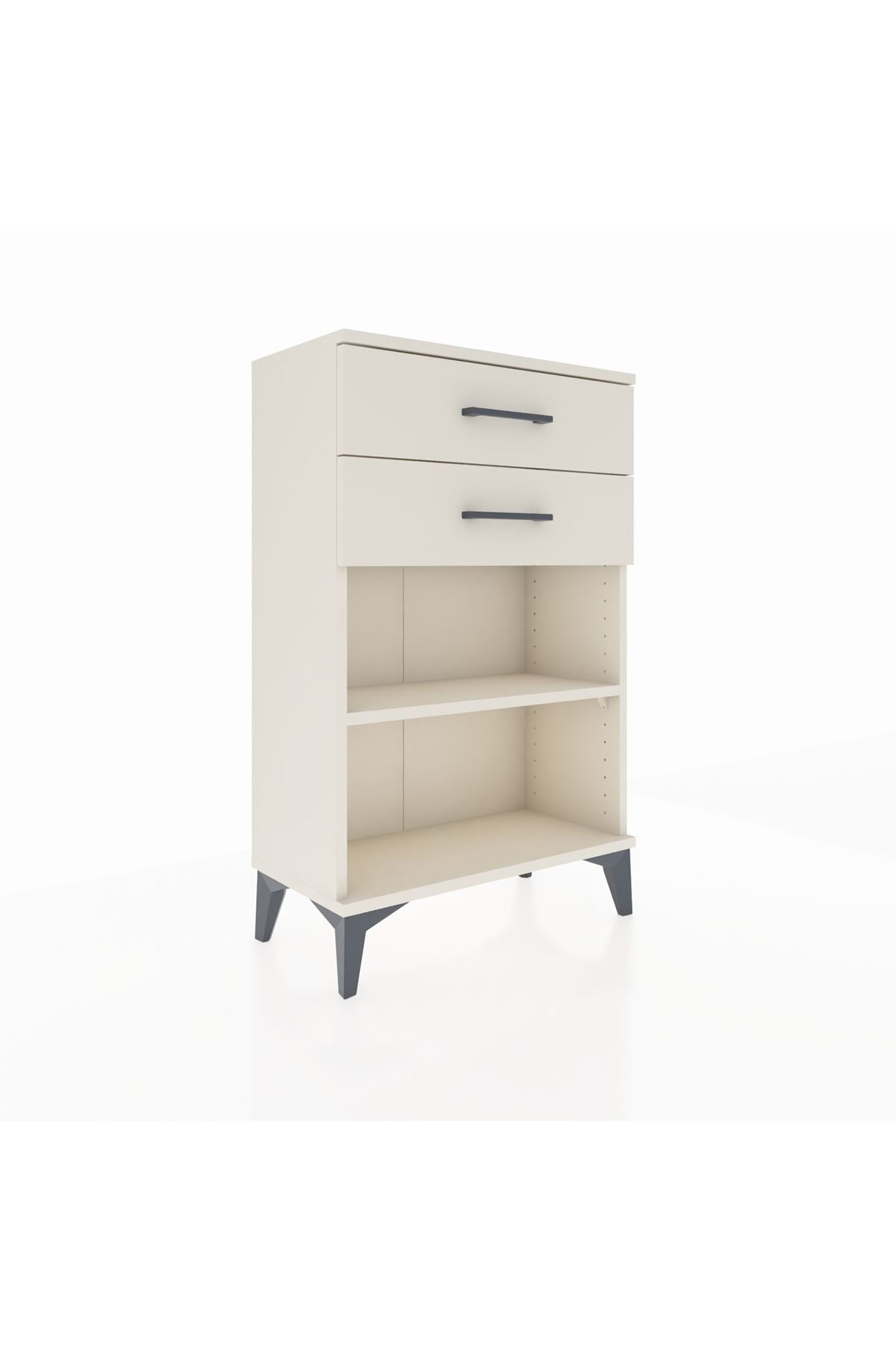 Arges Komodin Tek Raflı 2 Çekmeceli 60x30x96 - S14M003V1A