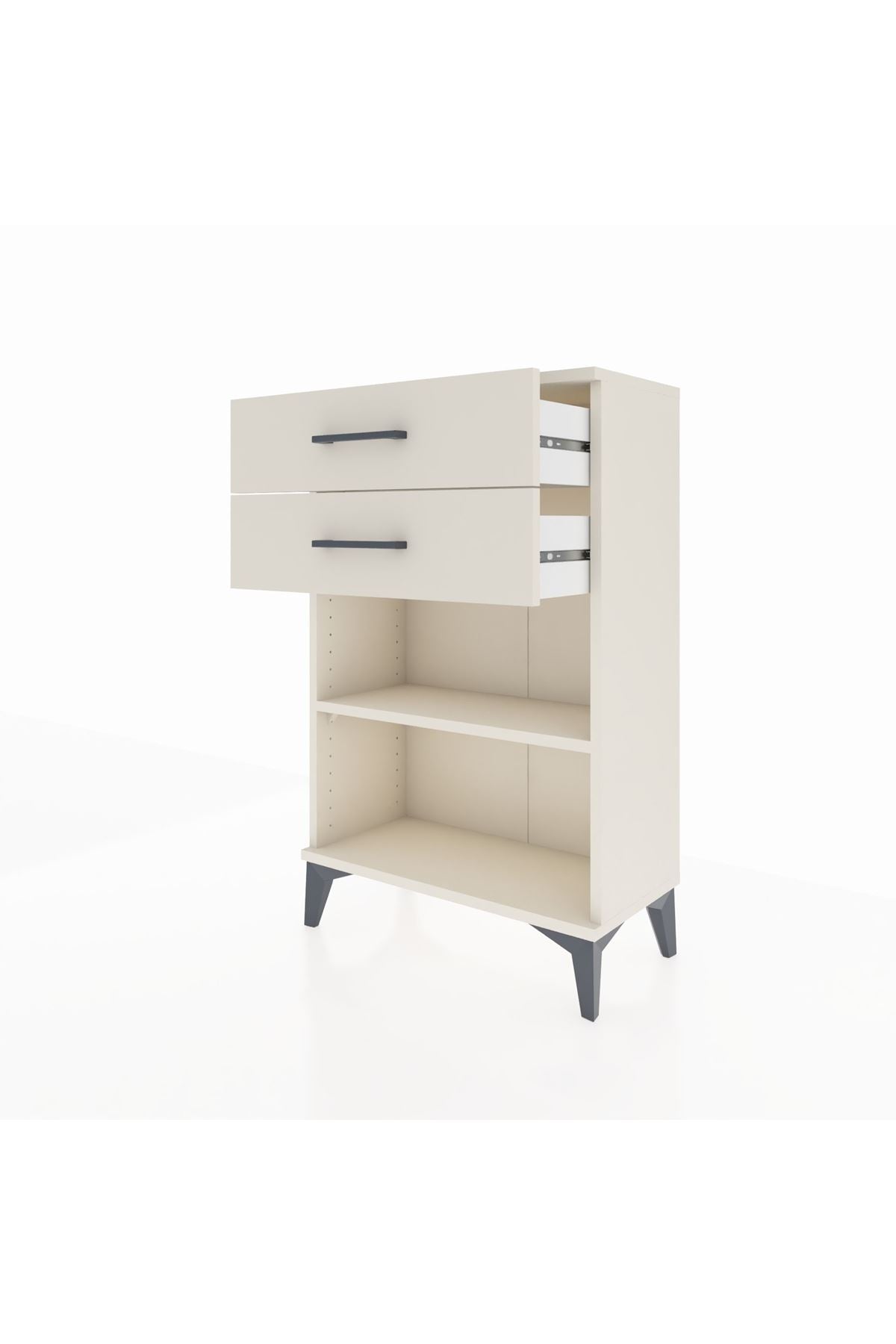 Arges Komodin Tek Raflı 2 Çekmeceli 60x30x96 - S14M003V1A