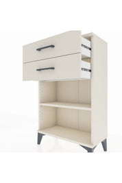 Arges Komodin Tek Raflı 2 Çekmeceli 60x30x96 - S14M003V1A