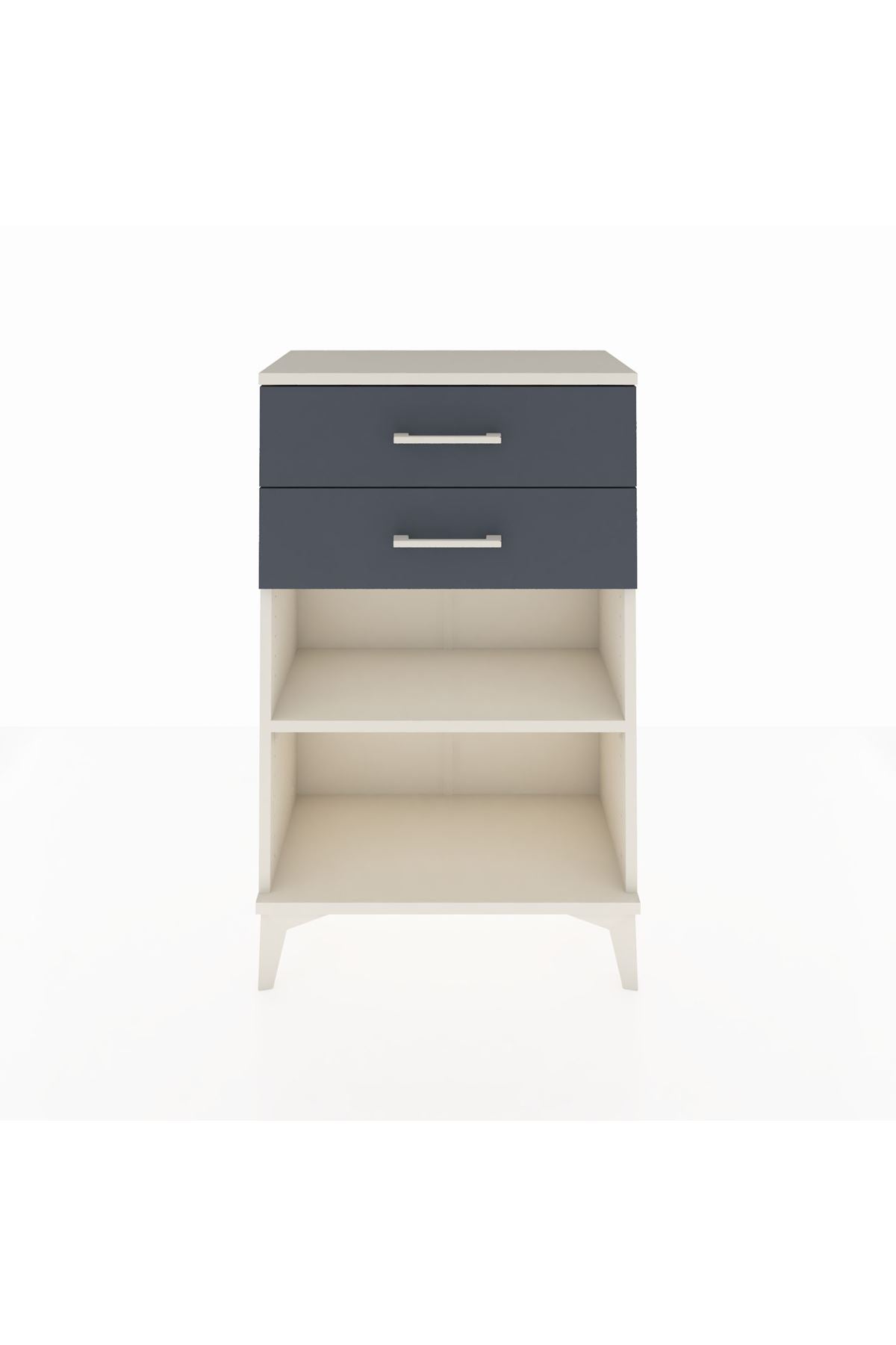 Arges Komodin Tek Raflı 2 Çekmeceli 60x30x96 - S14M003V2A