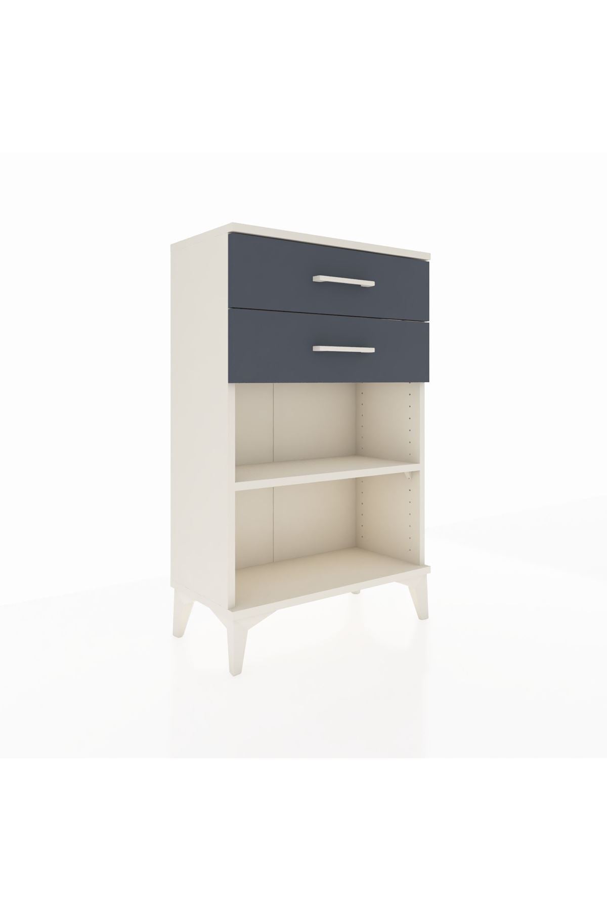 Arges Komodin Tek Raflı 2 Çekmeceli 60x30x96 - S14M003V2A