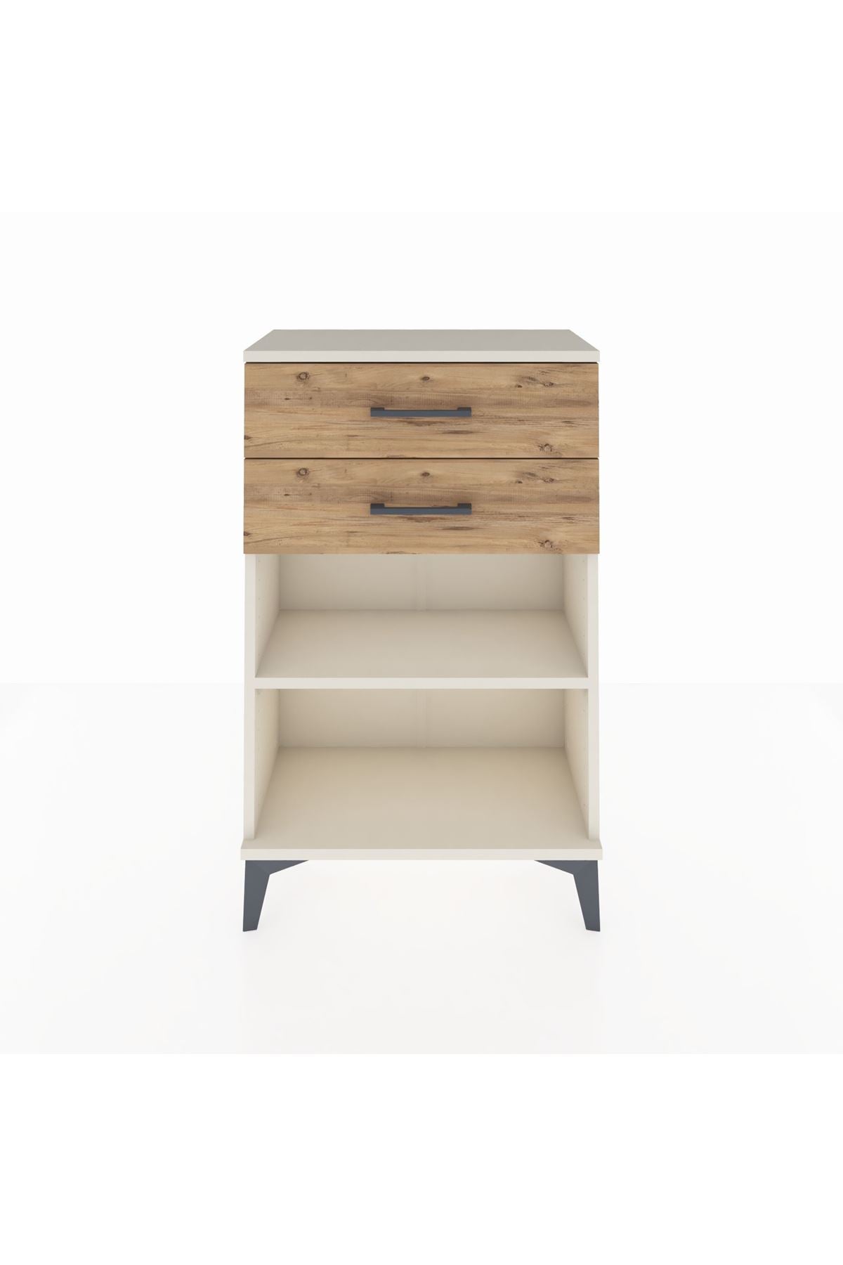 Arges Komodin Tek Raflı 2 Çekmeceli 60x30x96 - S14M003V3A