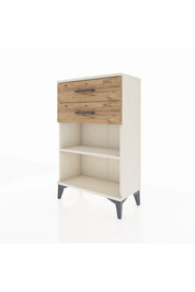 Arges Komodin Tek Raflı 2 Çekmeceli 60x30x96 - S14M003V3A