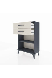 Arges Komodin Tek Raflı 2 Çekmeceli 60x30x96 - S14M003V4A