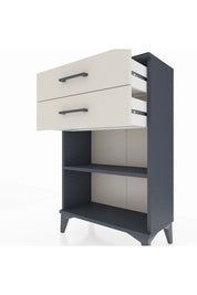 Arges Komodin Tek Raflı 2 Çekmeceli 60x30x96 - S14M003V4A
