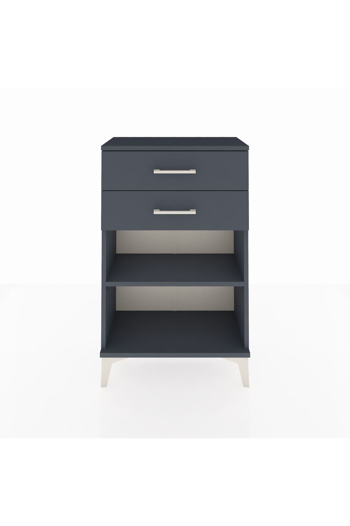 Arges Komodin Tek Raflı 2 Çekmeceli 60x30x96 - S14M003V5A