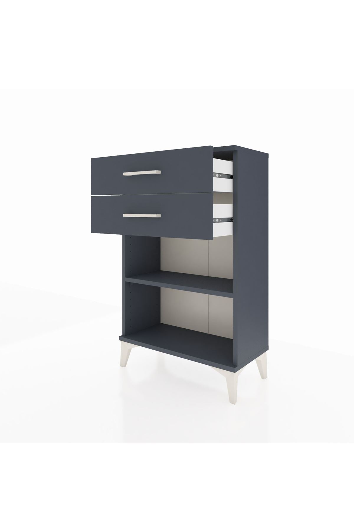 Arges Komodin Tek Raflı 2 Çekmeceli 60x30x96 - S14M003V5A