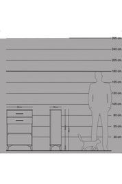 Arges Komodin Tek Raflı 2 Çekmeceli 60x30x96 - S14M003V5A