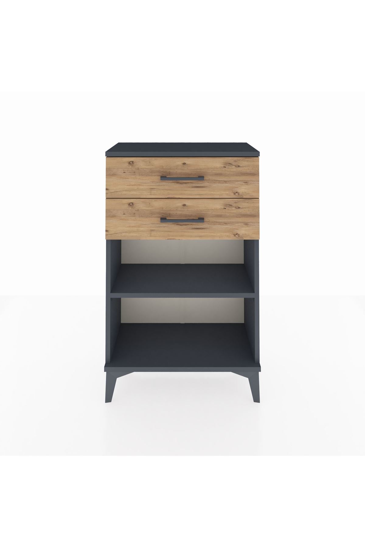Arges Komodin Tek Raflı 2 Çekmeceli 60x30x96 - S14M003V6A