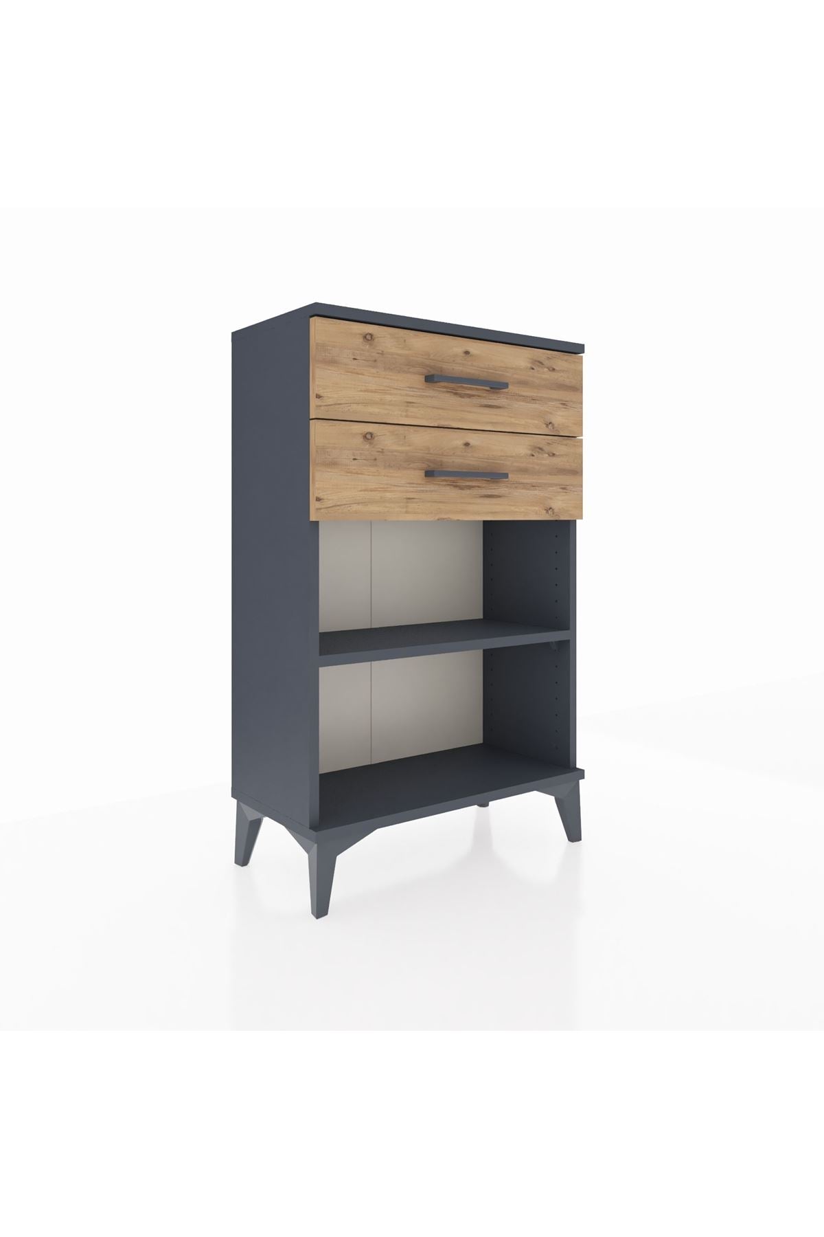 Arges Komodin Tek Raflı 2 Çekmeceli 60x30x96 - S14M003V6A