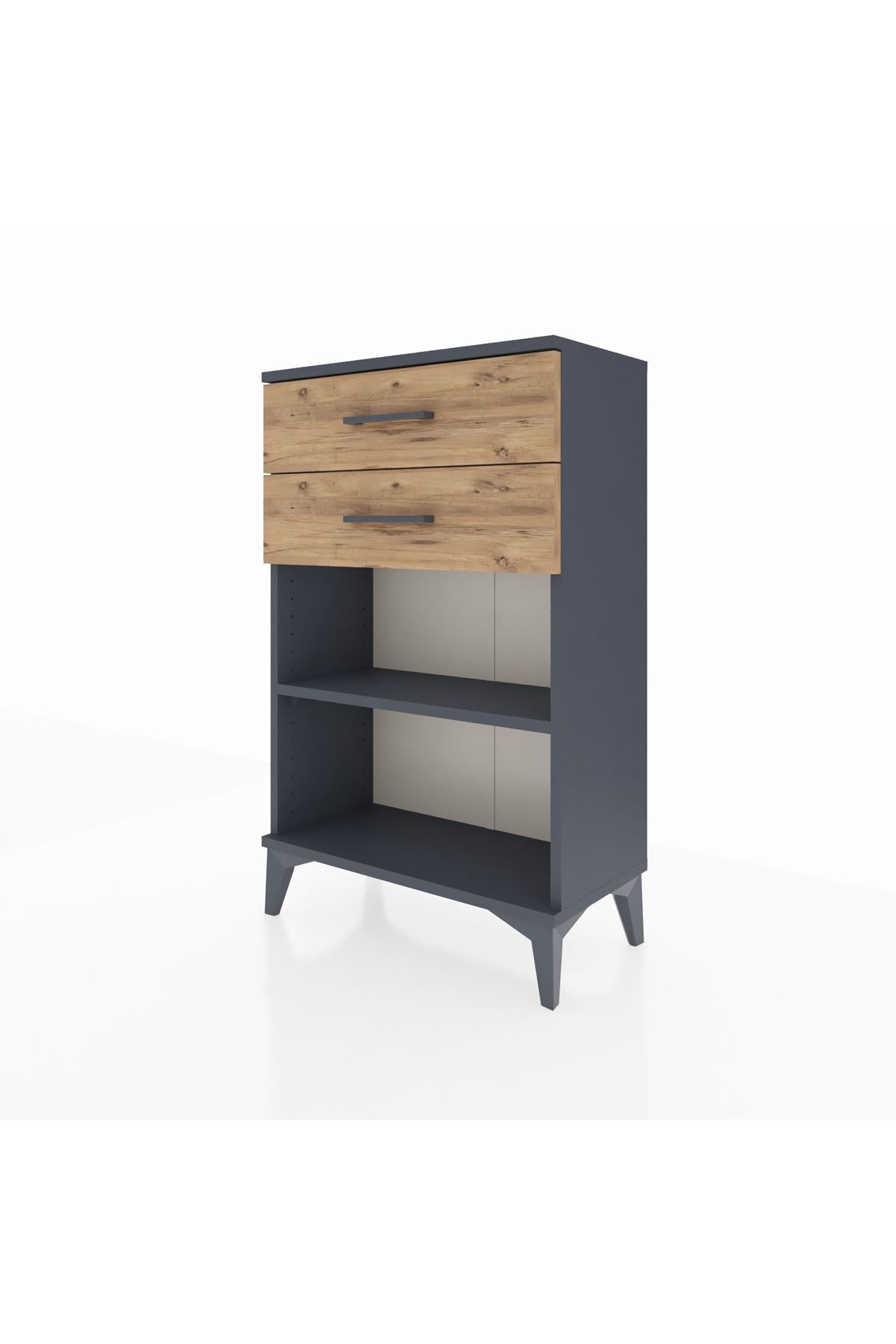 Arges Komodin Tek Raflı 2 Çekmeceli 60x30x96 - S14M003V6A