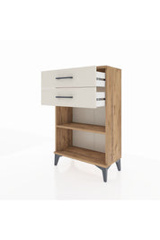 Arges Komodin Tek Raflı 2 Çekmeceli 60x30x96 - S14M003V7A