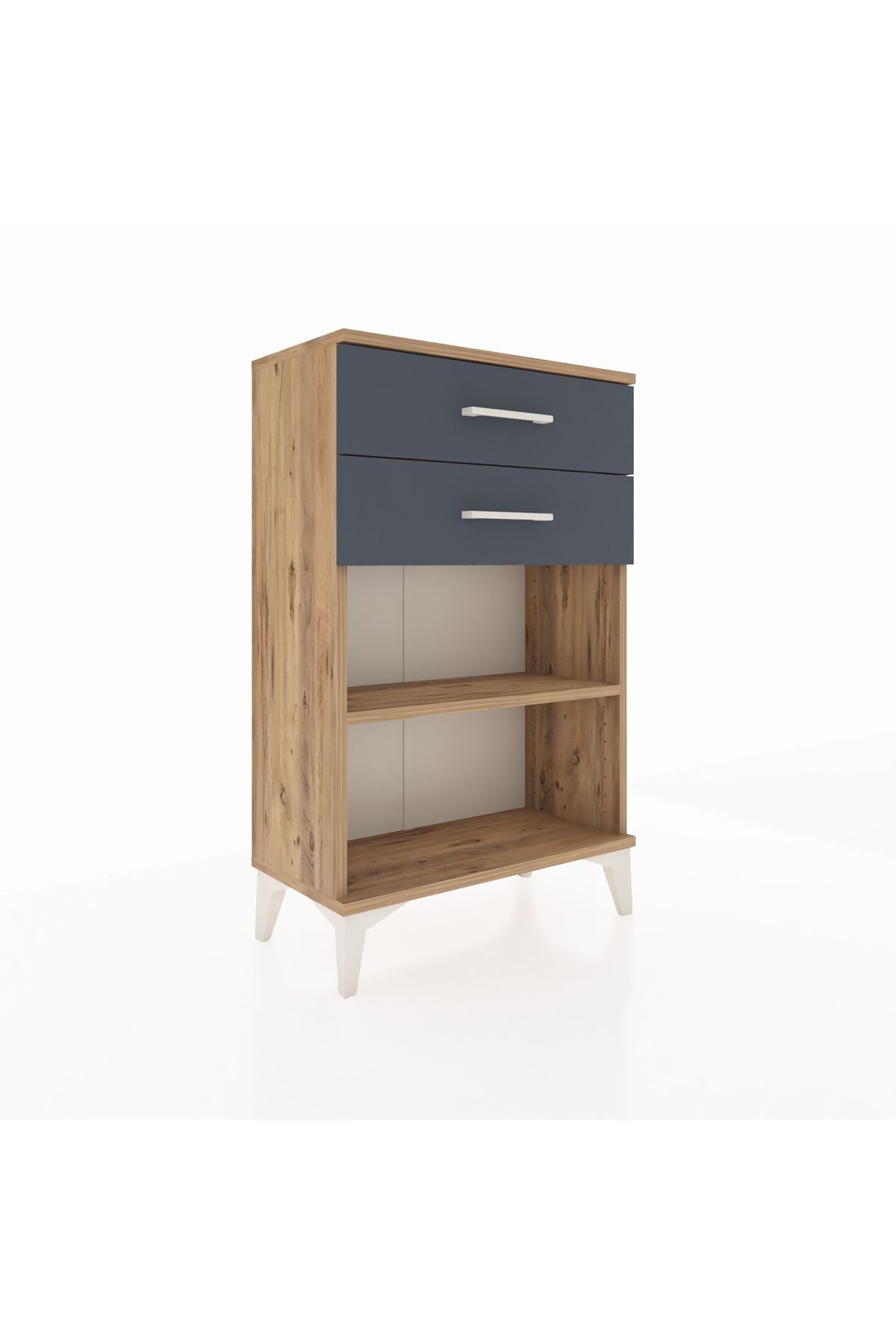 Arges Komodin Tek Raflı 2 Çekmeceli 60x30x96 - S14M003V8A