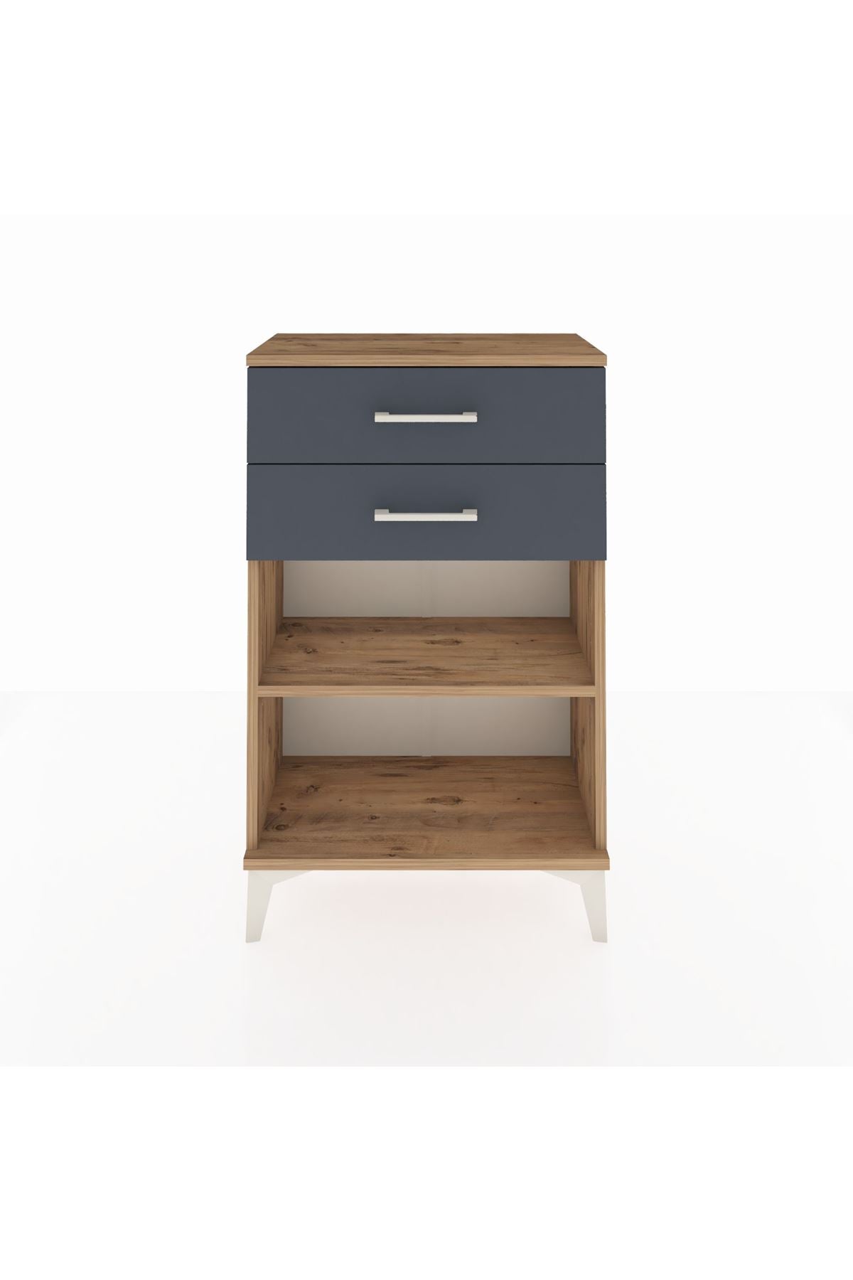 Arges Komodin Tek Raflı 2 Çekmeceli 60x30x96 - S14M003V8A