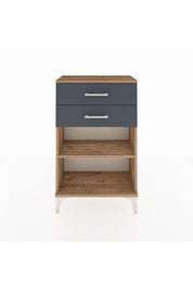 Arges Komodin Tek Raflı 2 Çekmeceli 60x30x96 - S14M003V8A