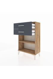 Arges Komodin Tek Raflı 2 Çekmeceli 60x30x96 - S14M003V8A