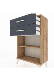 Arges Komodin Tek Raflı 2 Çekmeceli 60x30x96 - S14M003V8A