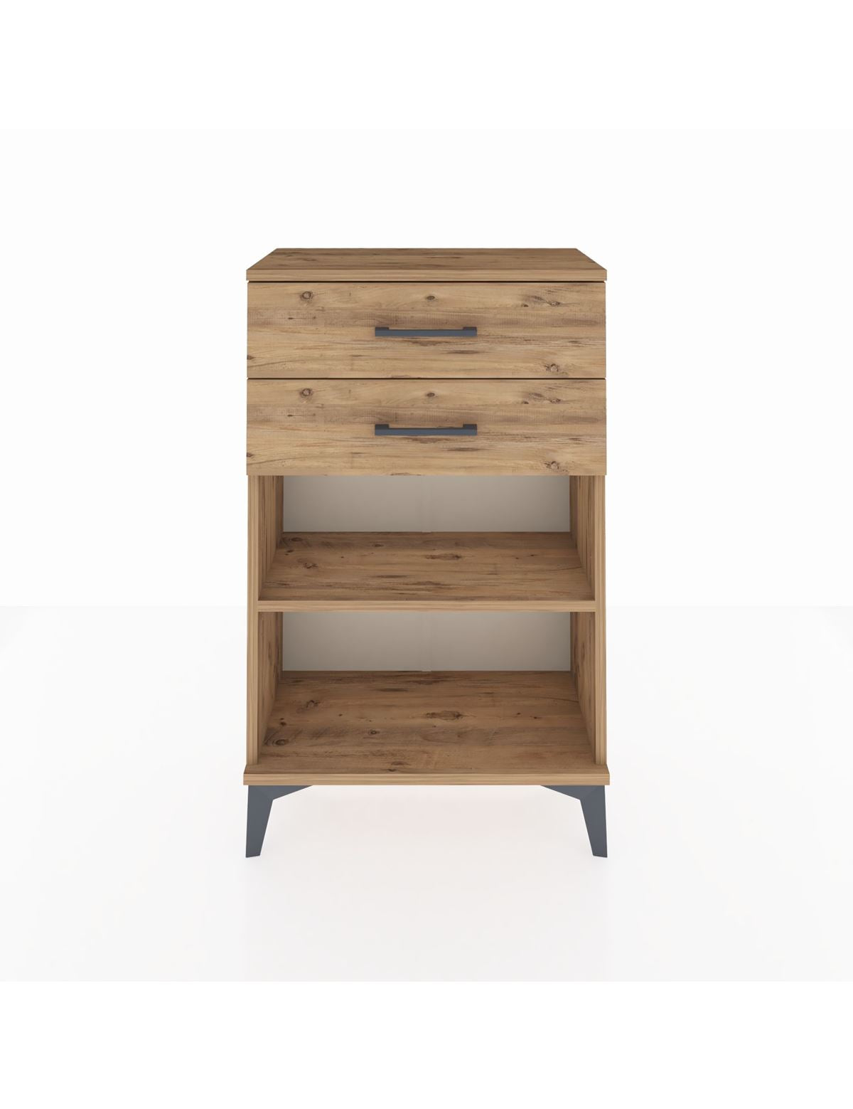 Arges Komodin Tek Raflı 2 Çekmeceli 60x30x96 - S14M003V9A