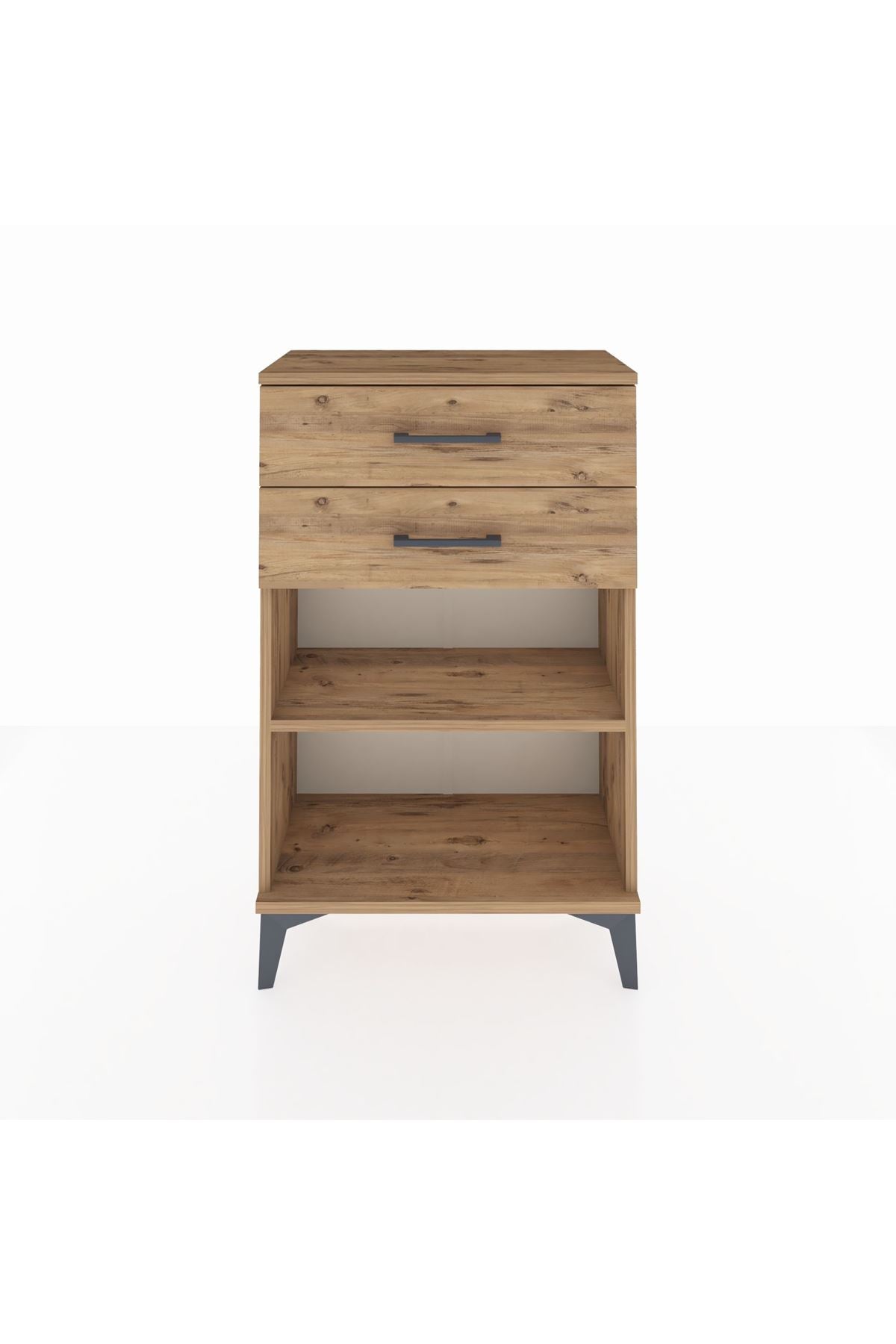 Arges Komodin Tek Raflı 2 Çekmeceli 60x30x96 - S14M003V9A