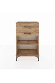 Arges Komodin Tek Raflı 2 Çekmeceli 60x30x96 - S14M003V9A