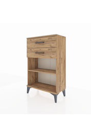 Arges Komodin Tek Raflı 2 Çekmeceli 60x30x96 - S14M003V9A