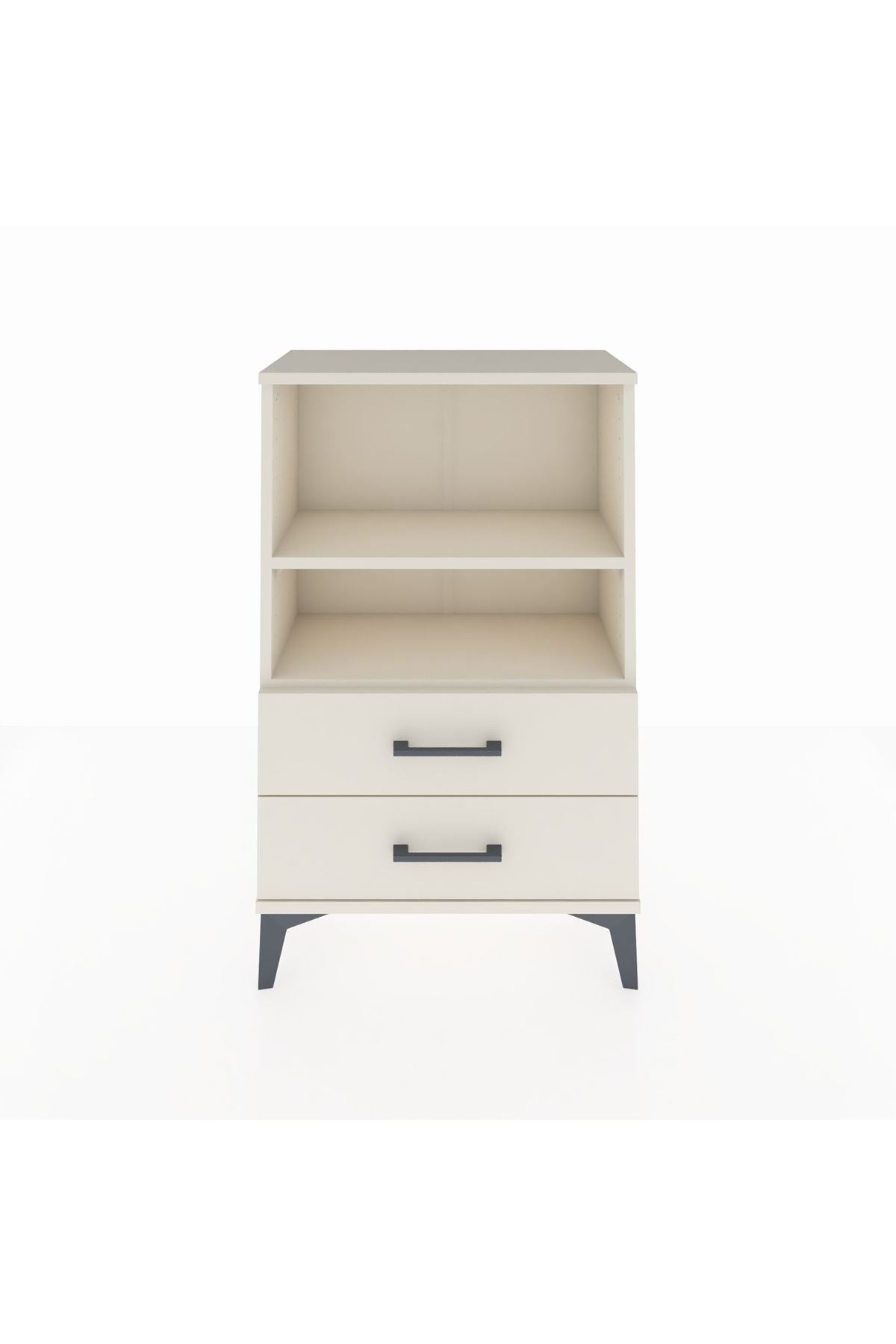 Arges Komodin 2 Raflı 2 Çekmeceli 60x30x96 - S14M004V1A