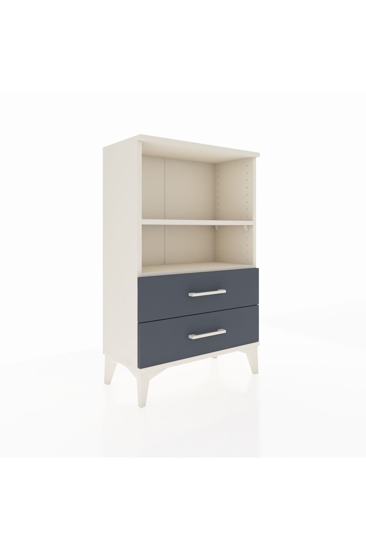 Arges Komodin 2 Raflı 2 Çekmeceli 60x30x96 - S14M004V2A