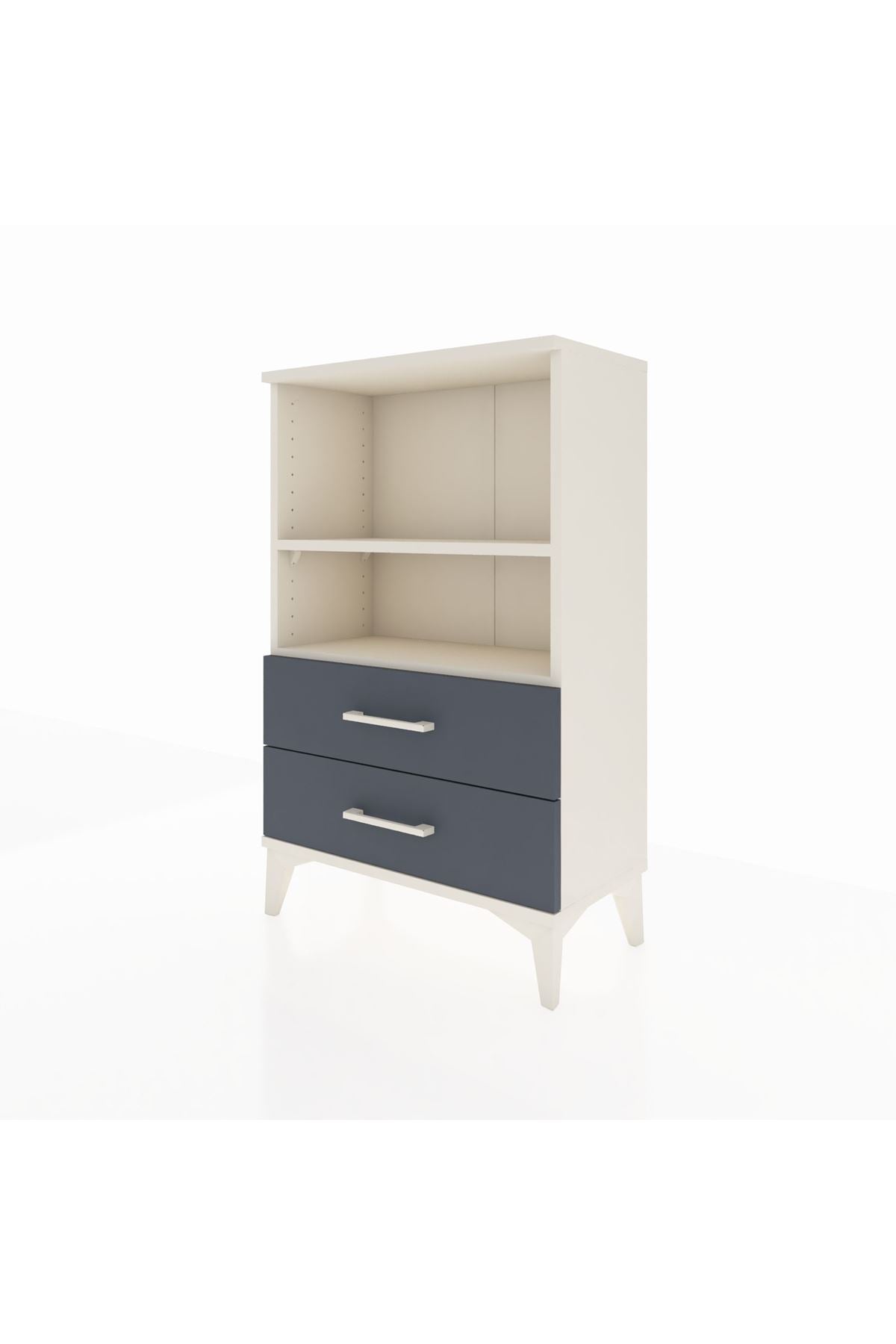 Arges Komodin 2 Raflı 2 Çekmeceli 60x30x96 - S14M004V2A