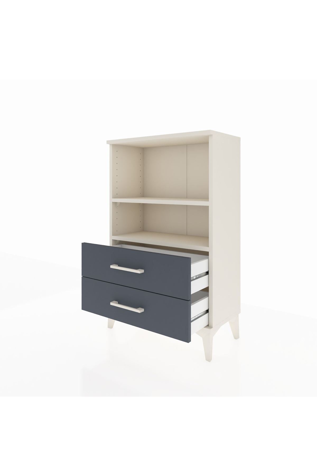 Arges Komodin 2 Raflı 2 Çekmeceli 60x30x96 - S14M004V2A