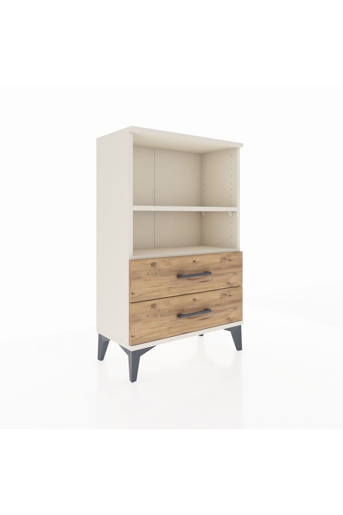 Arges Komodin 2 Raflı 2 Çekmeceli 60x30x96 - S14M004V3A