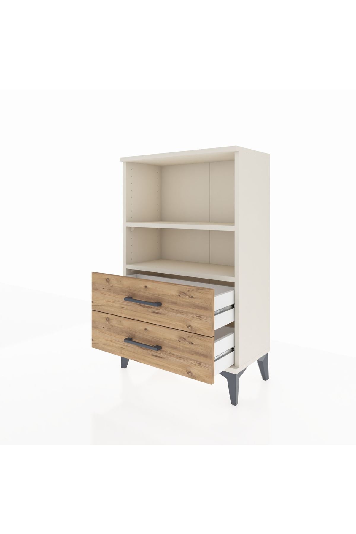 Arges Komodin 2 Raflı 2 Çekmeceli 60x30x96 - S14M004V3A