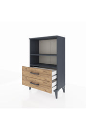 Arges Komodin 2 Raflı 2 Çekmeceli 60x30x96 - S14M004V6A
