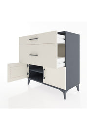 Hyperion Şifonyer Tek Raflı 2 Çekmeceli 2 Kapaklı 88x44x96 - S37M115V4B