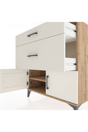 Hyperion Şifonyer Tek Raflı 2 Çekmeceli 2 Kapaklı 88x44x96 - S37M115V7B