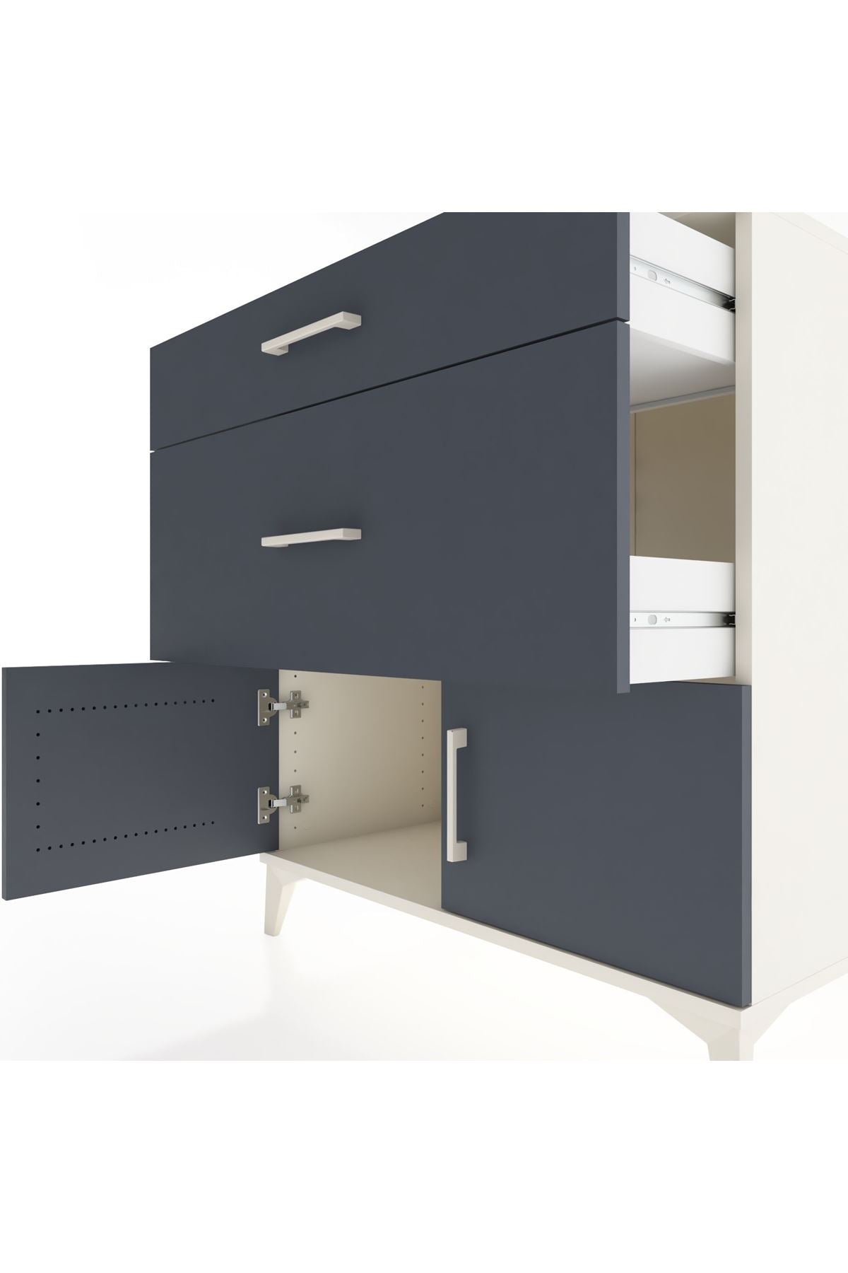 Hyperion Şifonyer 2 Çekmeceli 2 Kapaklı 88x44x96 - S37M116V2B