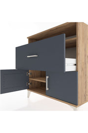 Hyperion Şifonyer 2 Raflı Tek Çekmeceli 2 Kapaklı 88x44x96 - S37M117V8B