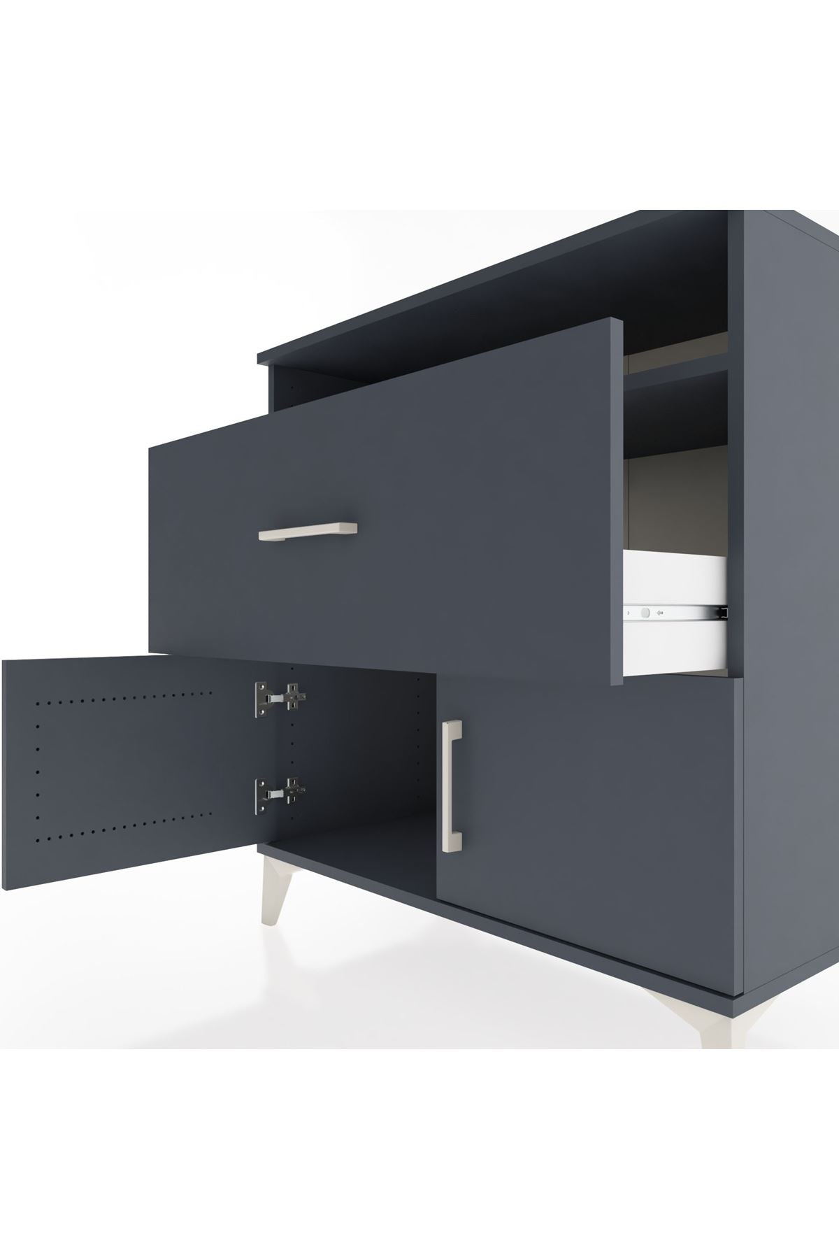 Hyperion Şifonyer Tek Raflı Tek Çekmeceli 2 Kapaklı 88x44x96 - S37M118V5B