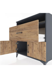 Hyperion Şifonyer Tek Raflı Tek Çekmeceli 2 Kapaklı 88x44x96 - S37M118V6B