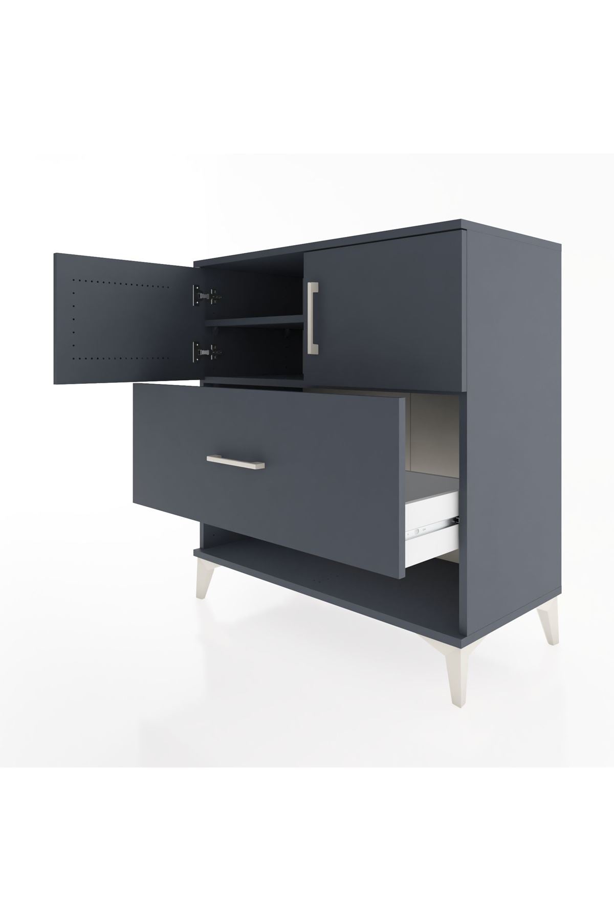 Hyperion Şifonyer 2 Raflı Tek Çekmeceli 2 Kapaklı 88x44x96 - S37M119V5B