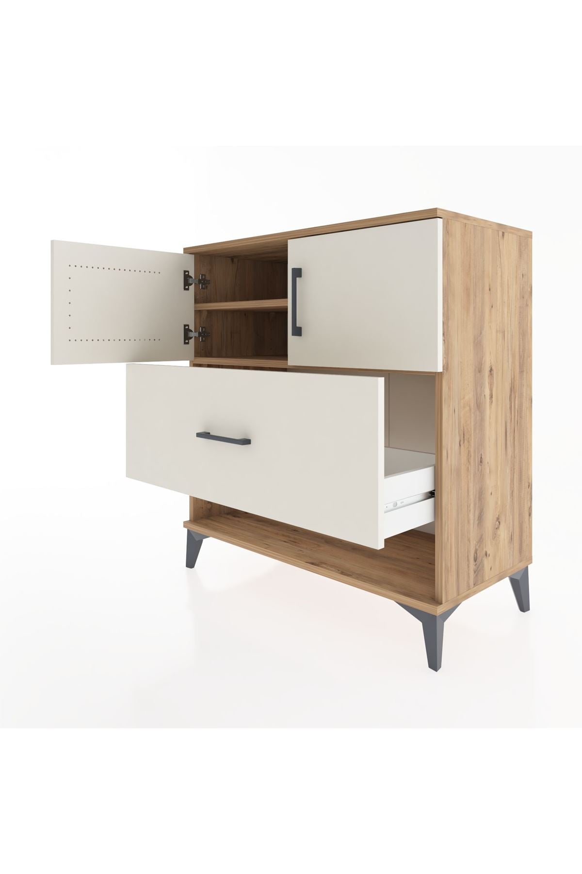 Hyperion Şifonyer 2 Raflı Tek Çekmeceli 2 Kapaklı 88x44x96 - S37M119V7B