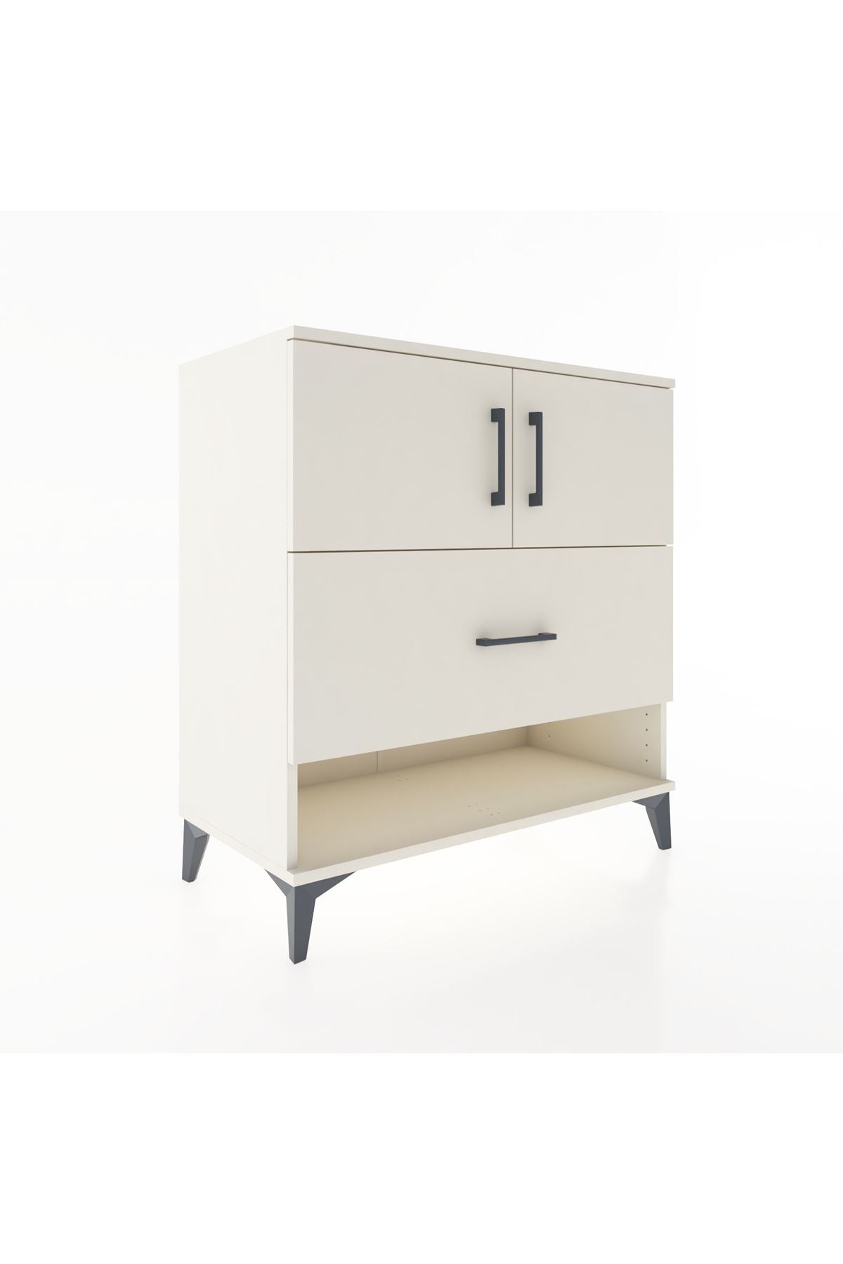 Hyperion Şifonyer Tek Raflı Tek Çekmeceli 2 Kapaklı 88x44x96 - S37M120V1B